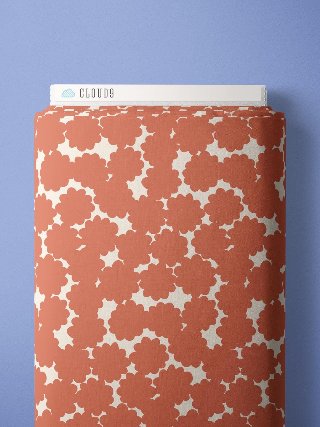 Blossom | Coral, Fabric by the Yard, 100% Organic Cotton, By Claire Iglesias for Cloud9 Fabrics, Wild Garden Collection
