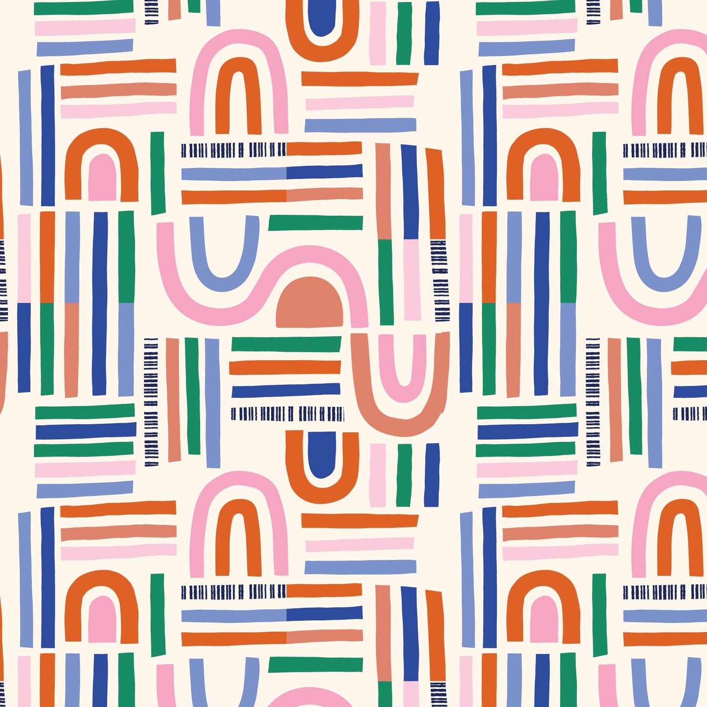Maze of Nature, Fabric by the Yard, 100% Organic Cotton, By Claire Iglesias for Cloud9 Fabrics, Wild Garden Collection