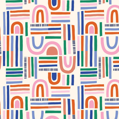 Maze of Nature, Fabric by the Yard, 100% Organic Cotton, By Claire Iglesias for Cloud9 Fabrics, Wild Garden Collection
