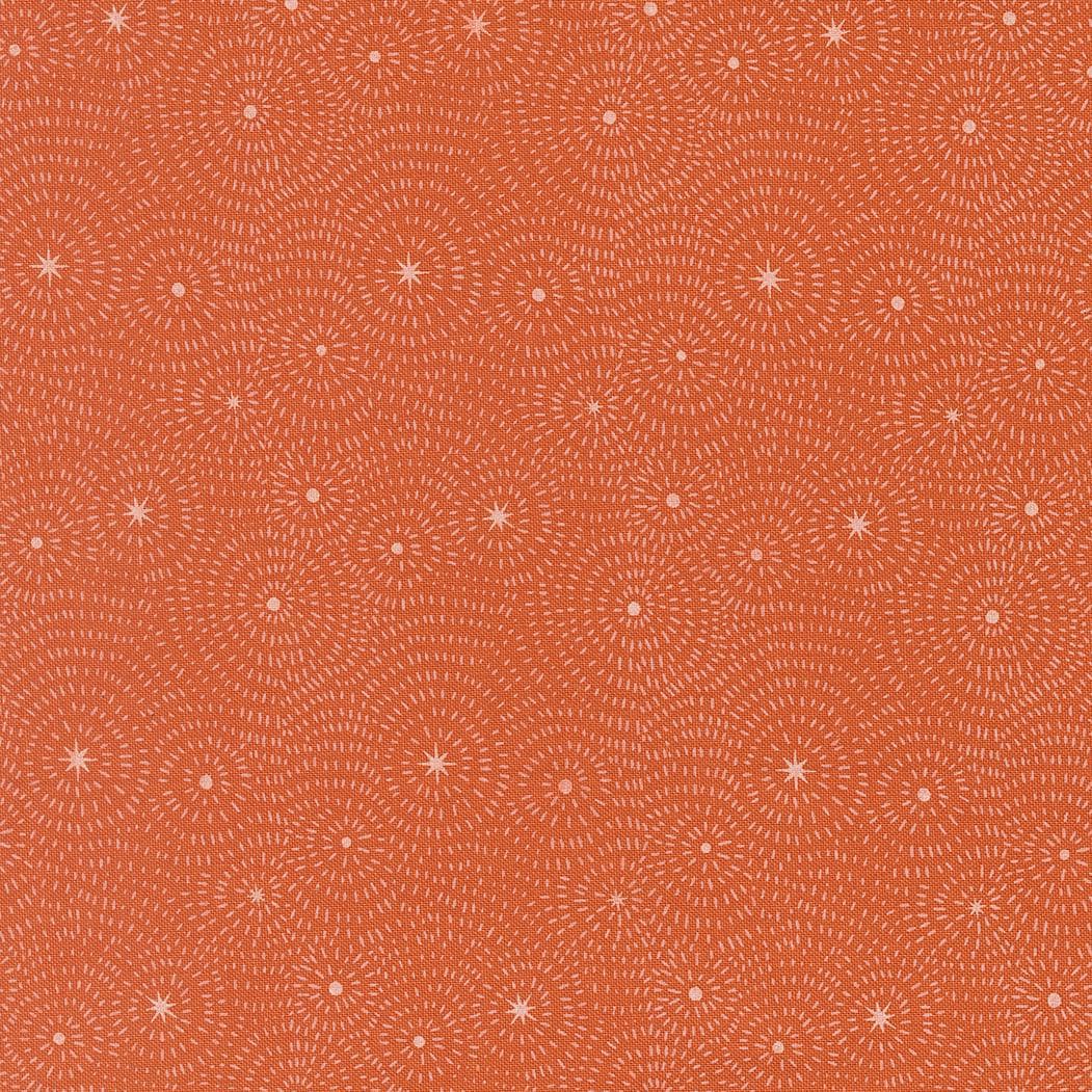 Starry Night Blenders Orange – Night Owl Collection by Gingiber for Moda Fabrics | 100% Cotton Quilting Fabric, Sold by the Yard
