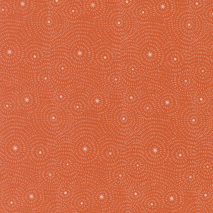 Starry Night Blenders Orange – Night Owl Collection by Gingiber for Moda Fabrics | 100% Cotton Quilting Fabric, Sold by the Yard