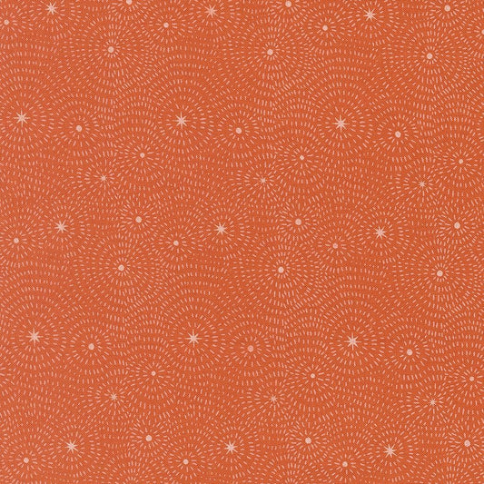 Starry Night Blenders Orange – Night Owl Collection by Gingiber for Moda Fabrics | 100% Cotton Quilting Fabric, Sold by the Yard