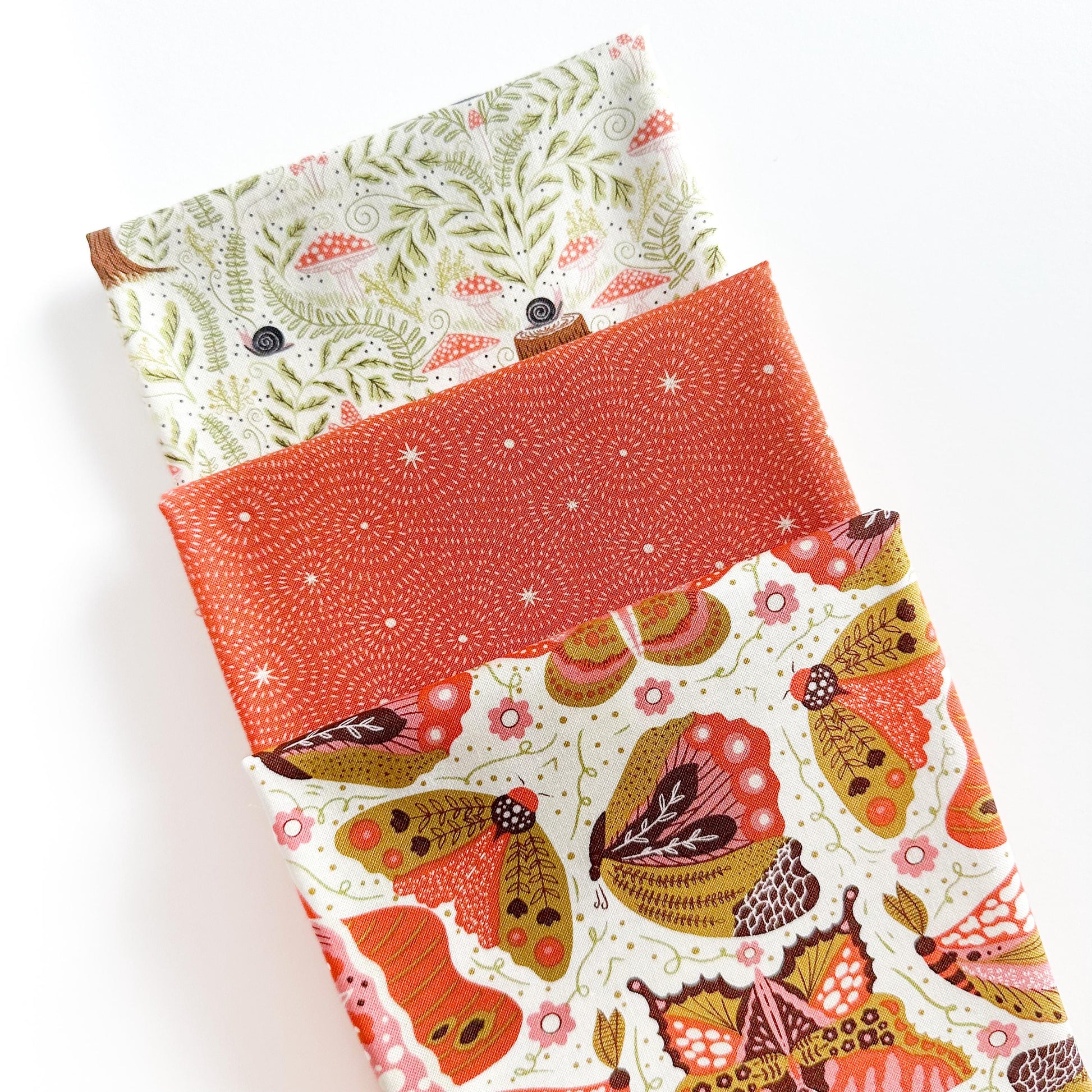 Night Owl Curated Bundle – 11 Pc Cotton Set by By Gingiber for Moda Fabrics | Modern Floral, Owl, Butterfly Prints