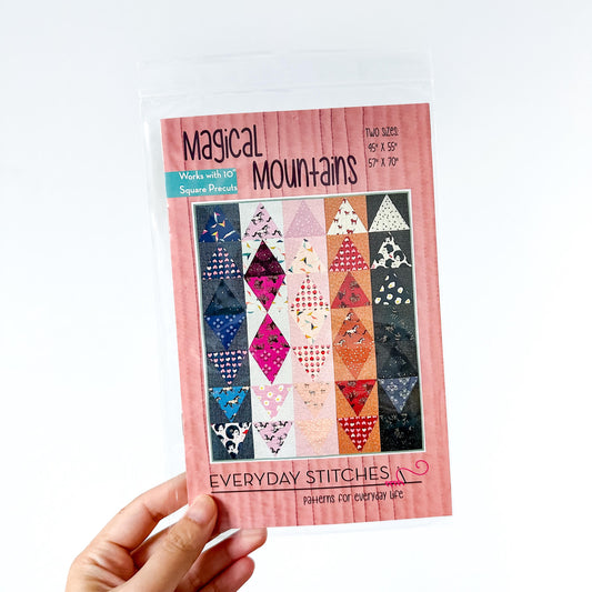 Magical Mountains Quilt Pattern – G ES 410MMQ Everyday Stitche#1 | Coordinating Pattern for Ruby Star Society’s Hello Alice Collection.