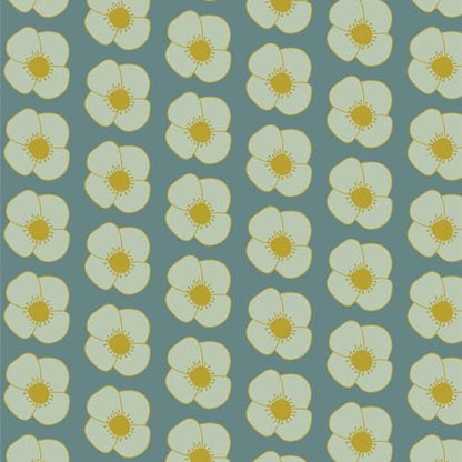 Joyful Poppies - Premium Quilting Cotton by Sewcial Bee Collective | GeoBloom Collection Fabric Yards
