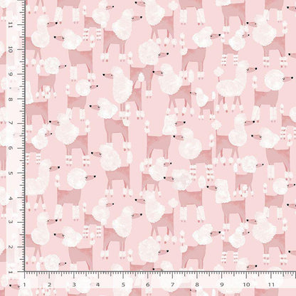 POODLES OF FUN Fabric, By Dear Stella, Mutts About You Collection, Dog Print, 100% Cotton By The Yard