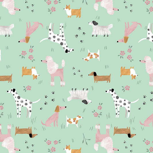 MUTTS ABOUT YOU Fabric, By Dear Stella, Mutts About You Collection, Dog Print, 100% Cotton By The Yard