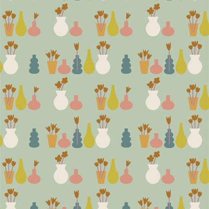 Vase Collection - Premium Quilting Cotton by Sewcial Bee Collective | GeoBloom Collection Fabric Yards