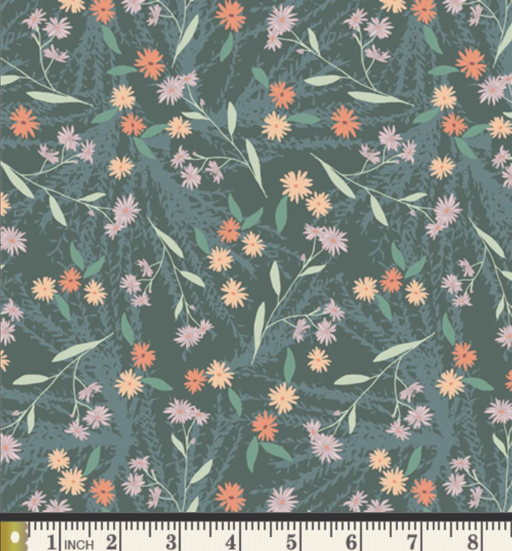 Dusk Bouquet - Premium Quilting Cotton by Sewcial Bee Collective | GeoBloom Collection Fabric Yards