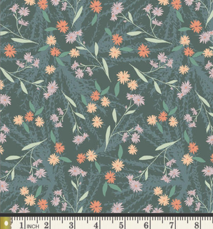 Dusk Bouquet - Premium Quilting Cotton by Sewcial Bee Collective | GeoBloom Collection Fabric Yards