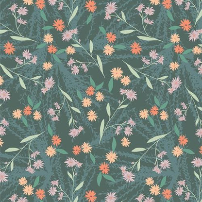 Dusk Bouquet - Premium Quilting Cotton by Sewcial Bee Collective | GeoBloom Collection Fabric Yards