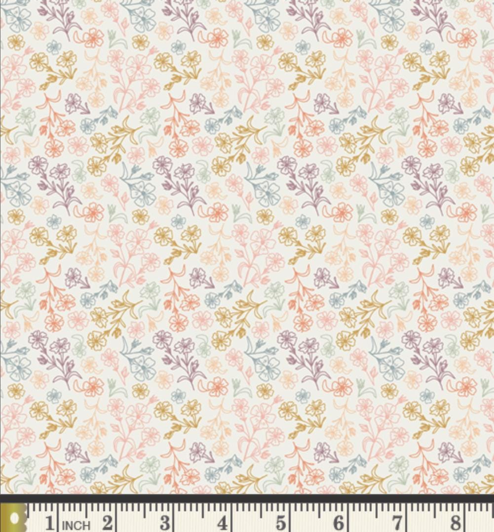 Confetti Blooms - Premium Quilting Cotton by Sewcial Bee Collective | GeoBloom Collection Fabric Yards