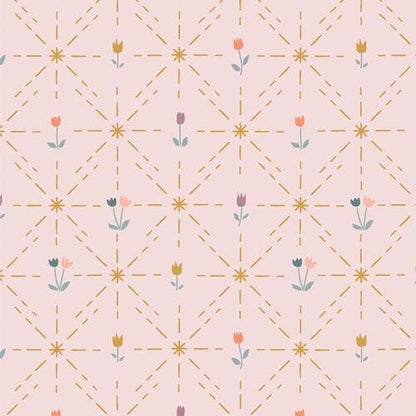 Twinkle Trellis - Premium Quilting Cotton by Sewcial Bee Collective | GeoBloom Collection Fabric Yards