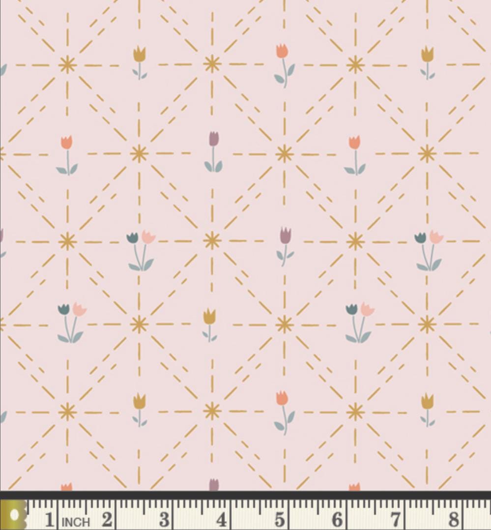 Twinkle Trellis - Premium Quilting Cotton by Sewcial Bee Collective | GeoBloom Collection Fabric Yards