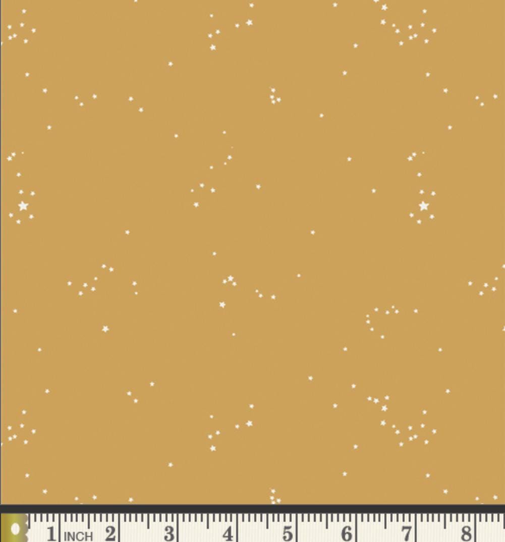 Glowdust Golden - Premium Quilting Cotton by Sewcial Bee Collective | GeoBloom Collection Fabric Yards