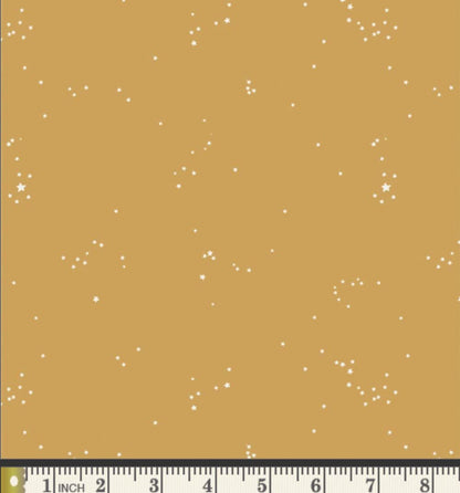 Glowdust Golden - Premium Quilting Cotton by Sewcial Bee Collective | GeoBloom Collection Fabric Yards
