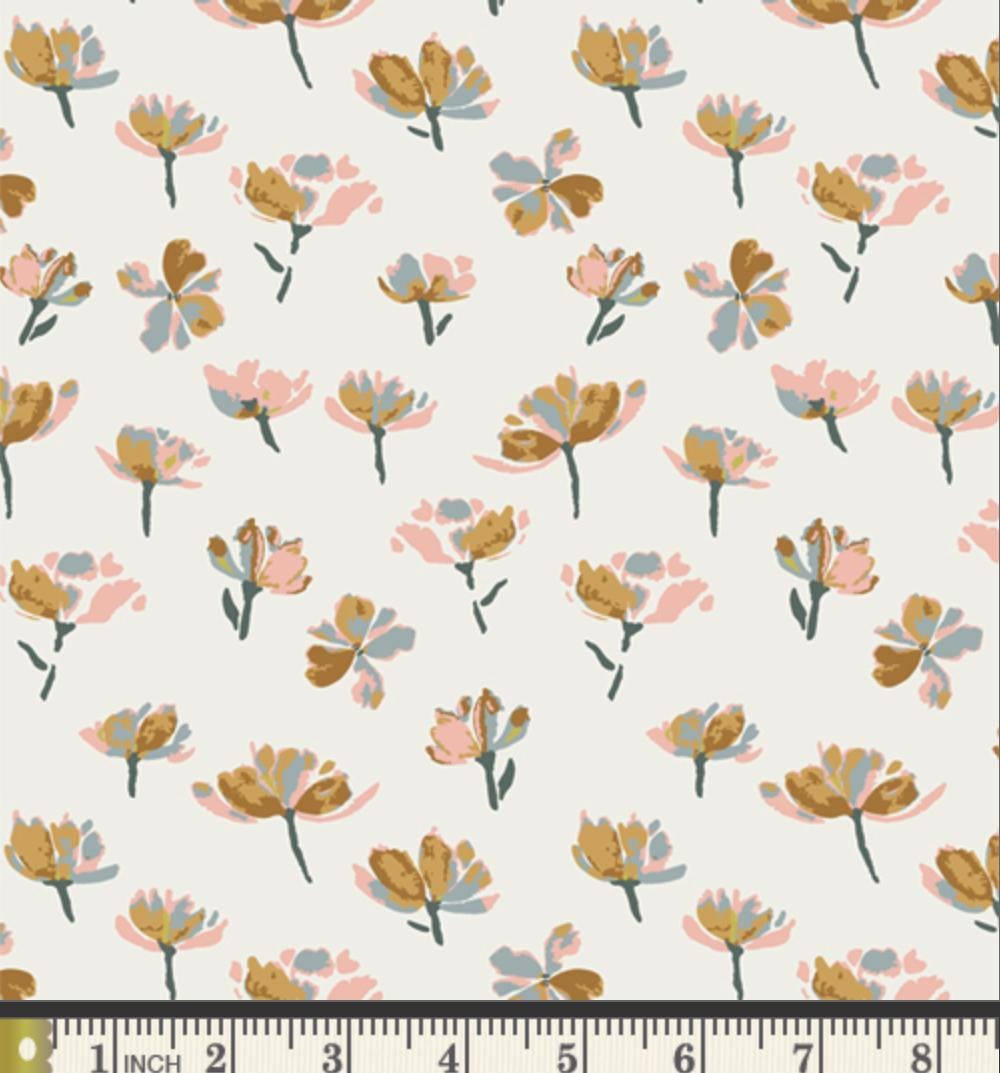 Watercolor Blooms - Premium Quilting Cotton by Sewcial Bee Collective | GeoBloom Collection Fabric Yards