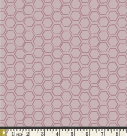 Moving Hegaxons - Premium Quilting Cotton by Sewcial Bee Collective | GeoBloom Collection Fabric Yards