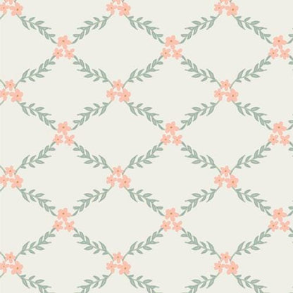 Flower Weave - Premium Quilting Cotton by Sewcial Bee Collective | GeoBloom Collection Fabric Yards