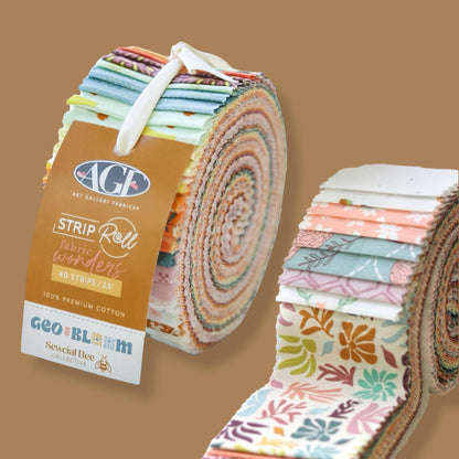 GeoBloom Strips Roll/Jelly Roll – 40 Precut 2.5" Strips