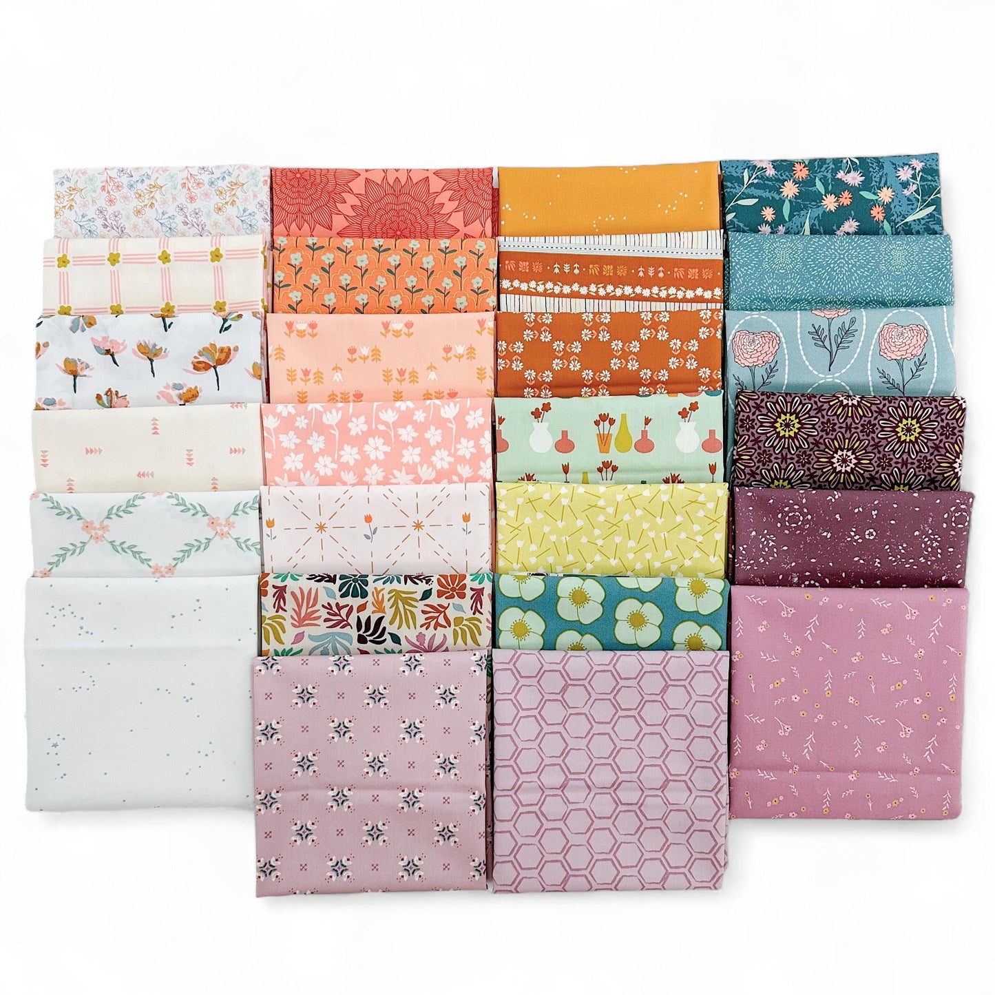GeoBloom Fabric Bundle – 26 Pc Quilting Cotton by Sewcial Bee Collective for Art Gallery Fabrics | Half Yard, Fat Quarter, Quarter Yard