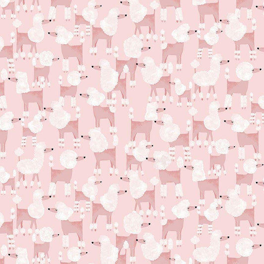POODLES OF FUN Fabric, By Dear Stella, Mutts About You Collection, Dog Print, 100% Cotton By The Yard