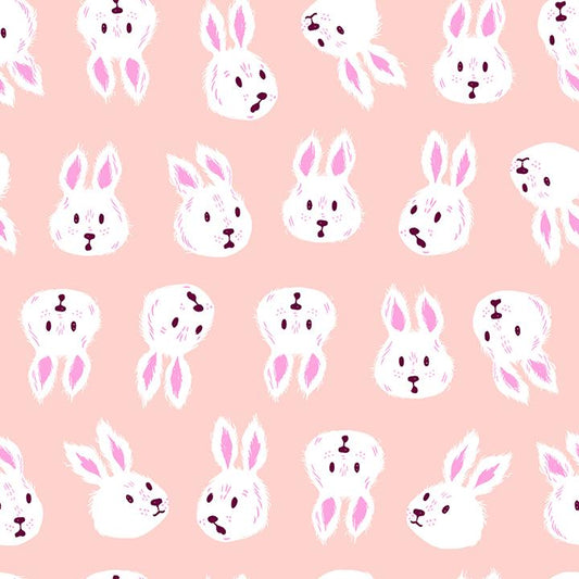 Hello Alice Vintage Pink RS2125 11 Ruby Star#1, Rushing Rabbit Novelty Animals Children, Ruby Star Society 100% Cotton Fabric by Sarah Watts