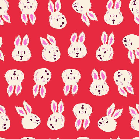Hello Alice Ruby RS2125 13 Ruby Star#1, Rushing Rabbit Novelty Animals Children, Ruby Star Society 100% Cotton Fabric by Sarah Watts