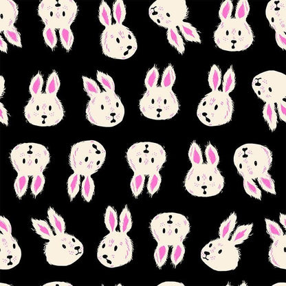 Hello Alice Black RS2125 14 Ruby Star#1, Rushing Rabbit Novelty Animals Children, Ruby Star Society 100% Cotton Fabric by Sarah Watts