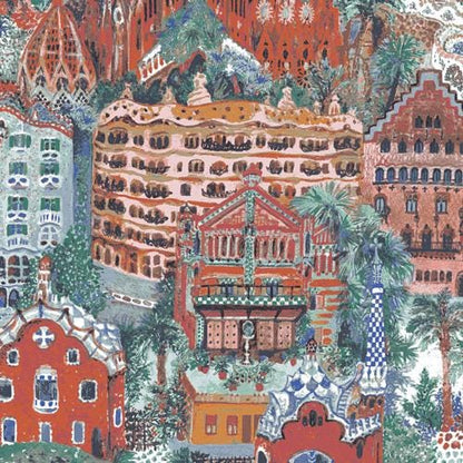 Barcelona Landmarks from Barcelona Collection designed by Katarina Roccella, Art Gallery Fabrics 100% Cotton by the yard
