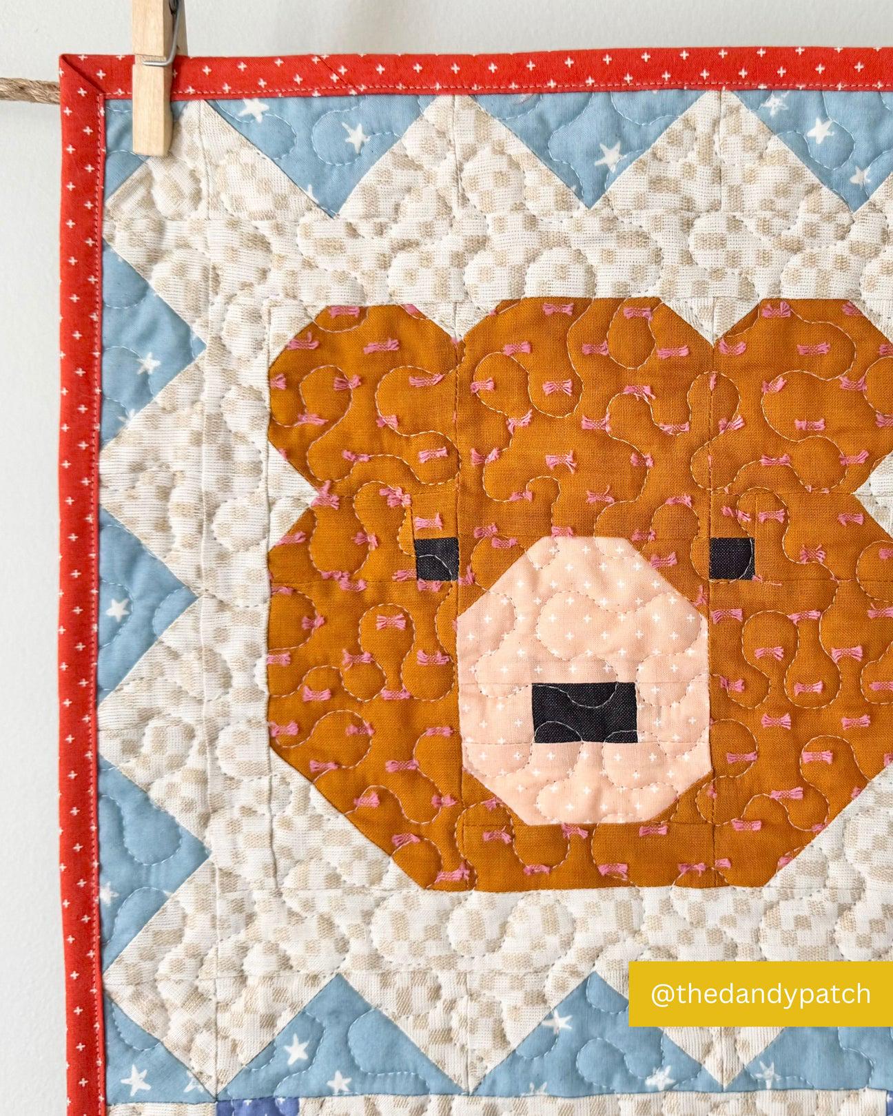 Grizzly Grove Quilt Pattern – Bear & Checkered Quilt by Art East Quilting Co | Fat Quarter Friendly, Crib and Throw Sizes