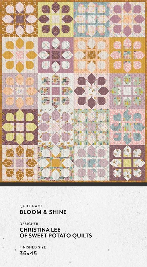 GeoBloom – Bloom & Shine Quilt Kit | Designed by Christina Lee of Sweet Potato Quilts | Exclusively Distributed by Art Gallery Fabrics