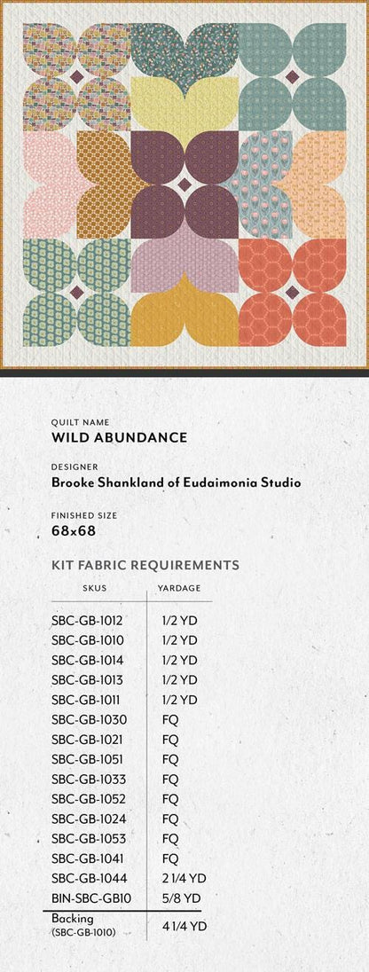 GeoBloom – Wild Abundance Quilt Kit | Designed by Brooke Shankland of Eudaimonia Studio | Exclusively Distributed by Art Gallery Fabrics