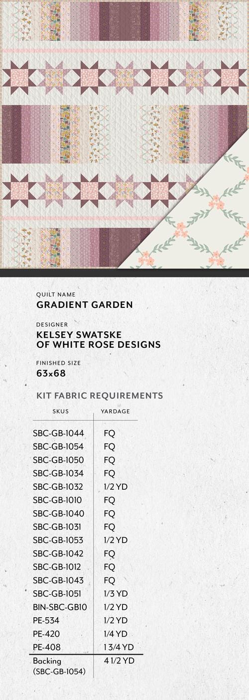 GeoBloom – Gradient Garden Quilt Kit | Designed by Kelsey Swatske of White Rose Designs | Exclusively Distributed by Art Gallery Fabrics