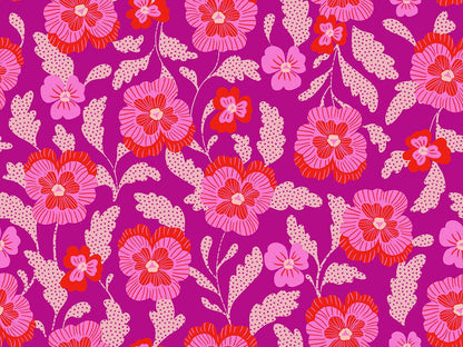 Hello Alice Berry RS2126 13 Ruby Star#1, Violets Florals Novelty, Purple, Ruby Star Society 100% Cotton Fabric by Sarah Watts