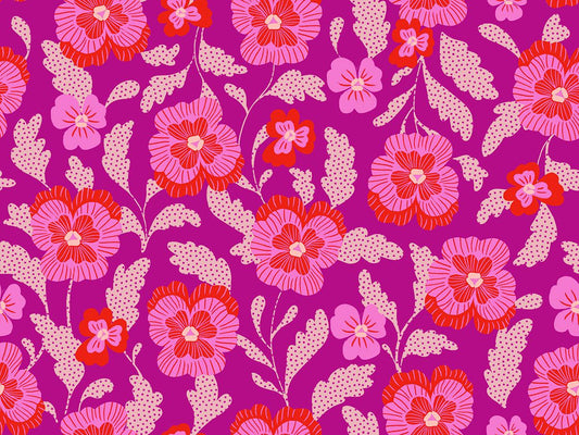 Hello Alice Berry RS2126 13 Ruby Star#1, Violets Florals Novelty, Purple, Ruby Star Society 100% Cotton Fabric by Sarah Watts