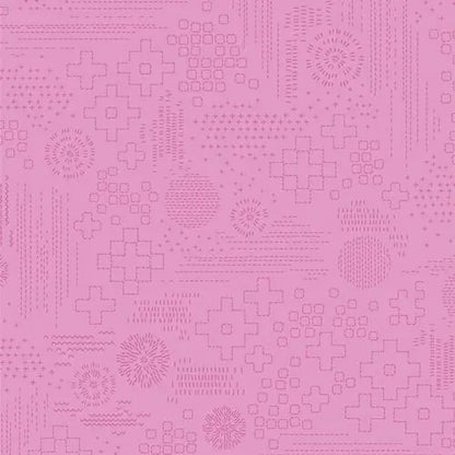 The Cur8tor – Artista Collection: Sashiko Craft Petal | Premium 100% Quilting Cotton by AGF Studio (Sold by the Yard)