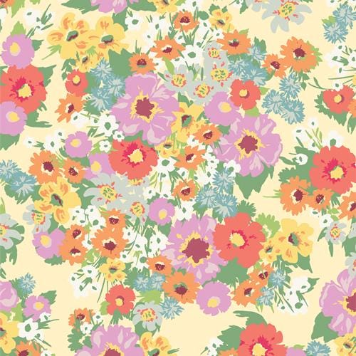 The Cur8tor – Gardenista Collection: Wild Flora Spring | Premium 100% Quilting Cotton by AGF Studio (Sold by the Yard)