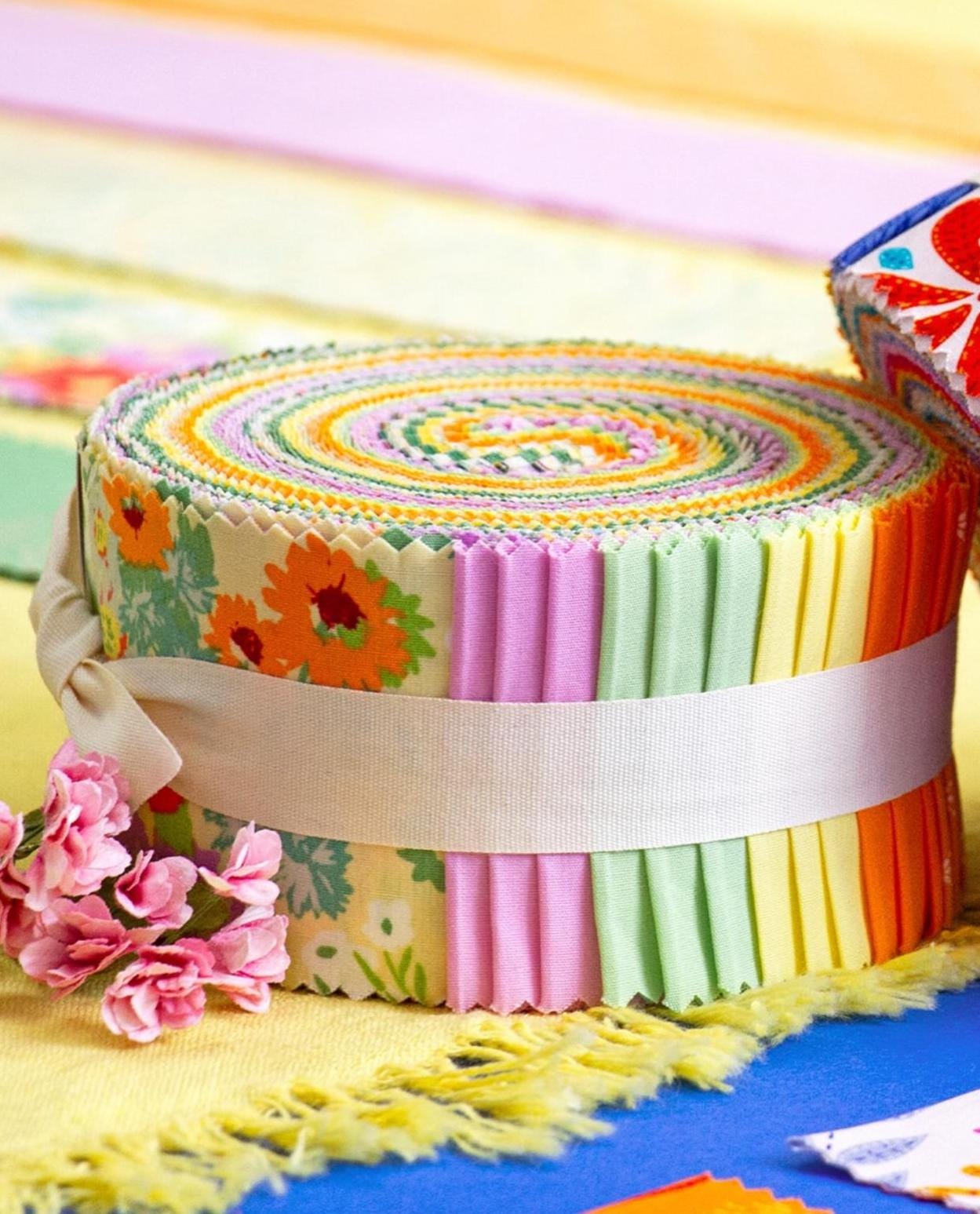 The Cur8tor Gardenista Strips Roll – 40 Precut 2.5" Strips | Jelly Roll designed by AGF Studio – 100% Cotton Quilting Fabric