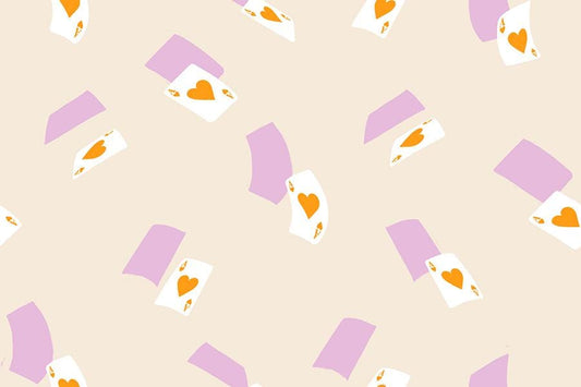 Hello Alice Shell RS2129 11 Ruby Star#1, Falling Aces Novelty Games Cards Children, Ruby Star Society 100% Cotton Fabric by Sarah Watts