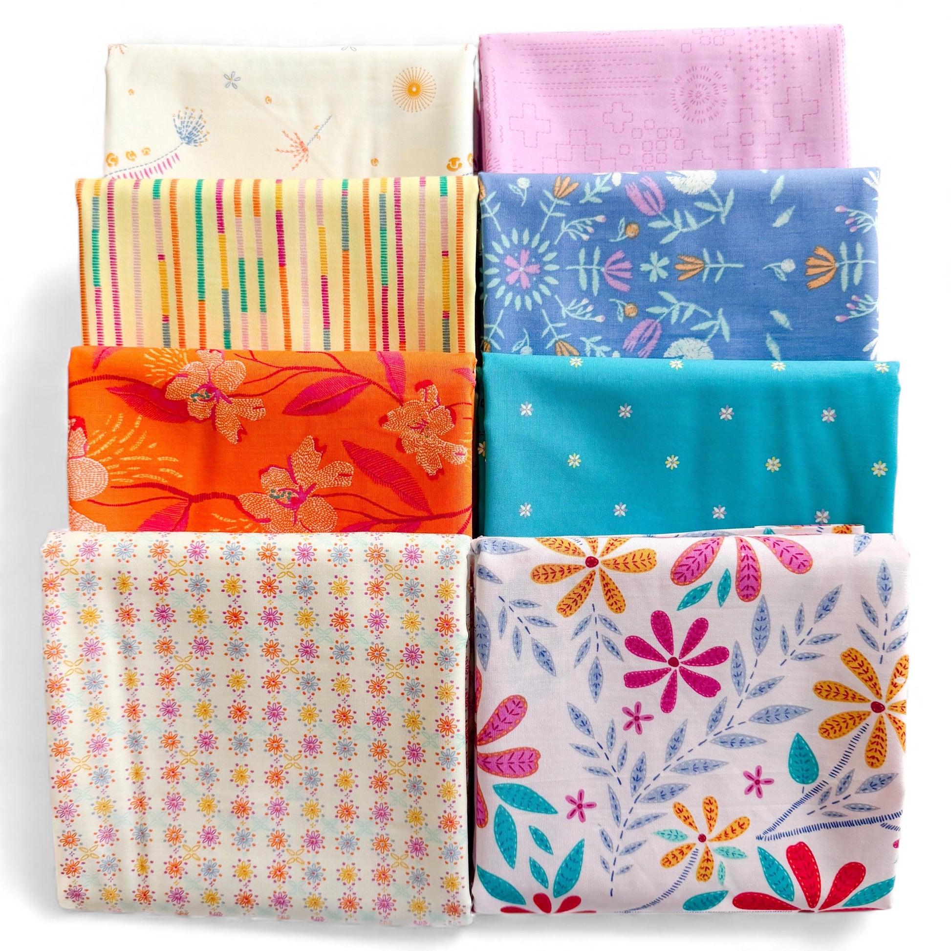 Cur8tor: Artista Fabric Bundle – 8 Pc Quilting Cotton by AGF Studio | Half Yard, Fat Quarter, Quarter Yard