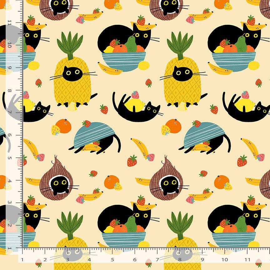 Dear Stella Furruit Cocktail Fabric Bundle – 10 Pc (with Optional Panel) 100% Cotton by Leezaworks | Half Yard, Fat Quarter, Full Yard