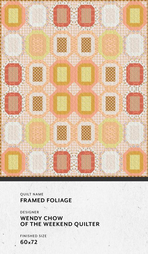 GeoBloom – Framed Foliage Quilt Kit | Designed by Wendy Chow (The Weekend Quilter) | Exclusively Distributed by Art Gallery Fabrics