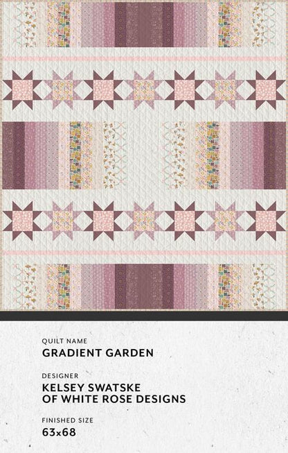 GeoBloom – Gradient Garden Quilt Kit | Designed by Kelsey Swatske of White Rose Designs | Exclusively Distributed by Art Gallery Fabrics