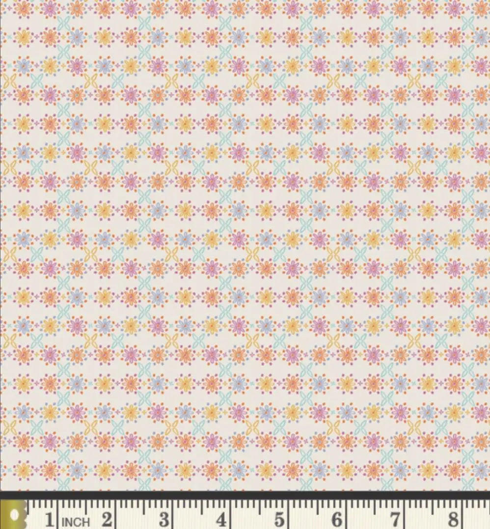 The Cur8tor – Artista Collection: Garden Stitchery Vivid | Premium 100% Quilting Cotton by AGF Studio (Sold by the Yard)