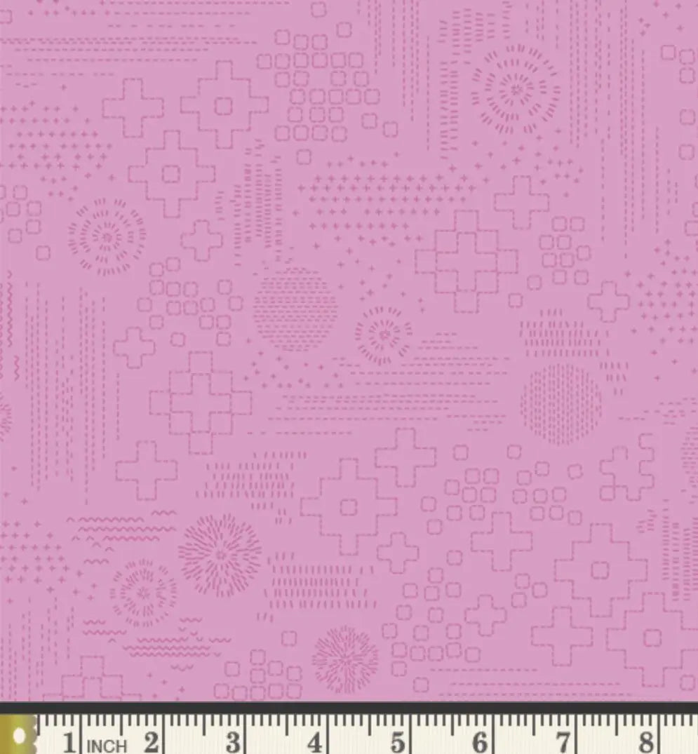 The Cur8tor – Artista Collection: Sashiko Craft Petal | Premium 100% Quilting Cotton by AGF Studio (Sold by the Yard)