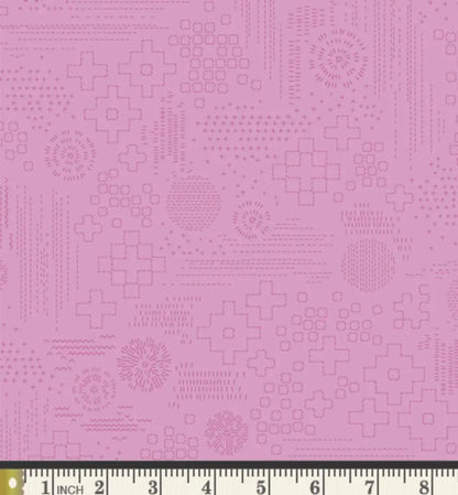The Cur8tor – Artista Collection: Sashiko Craft Petal | Premium 100% Quilting Cotton by AGF Studio (Sold by the Yard)