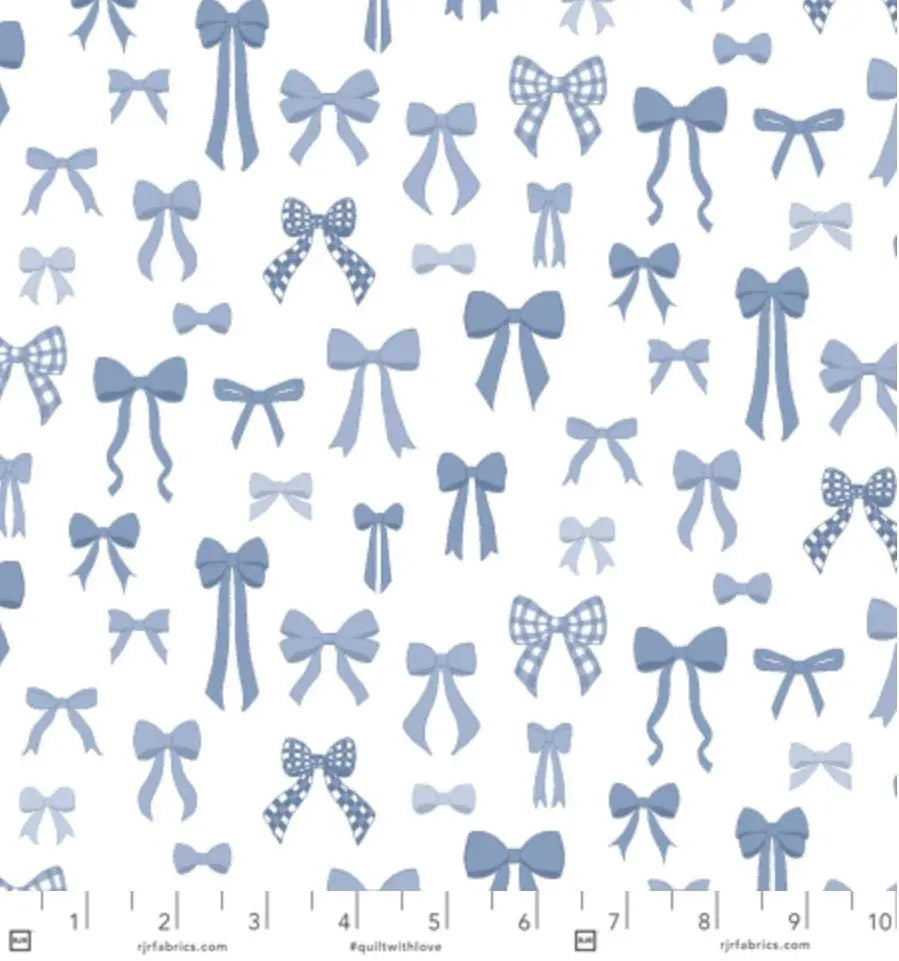 Tied With A Bow – Resplendent Ribbons – Denim RJ6250-DE2 by RJR Studio | Cotton + Steel