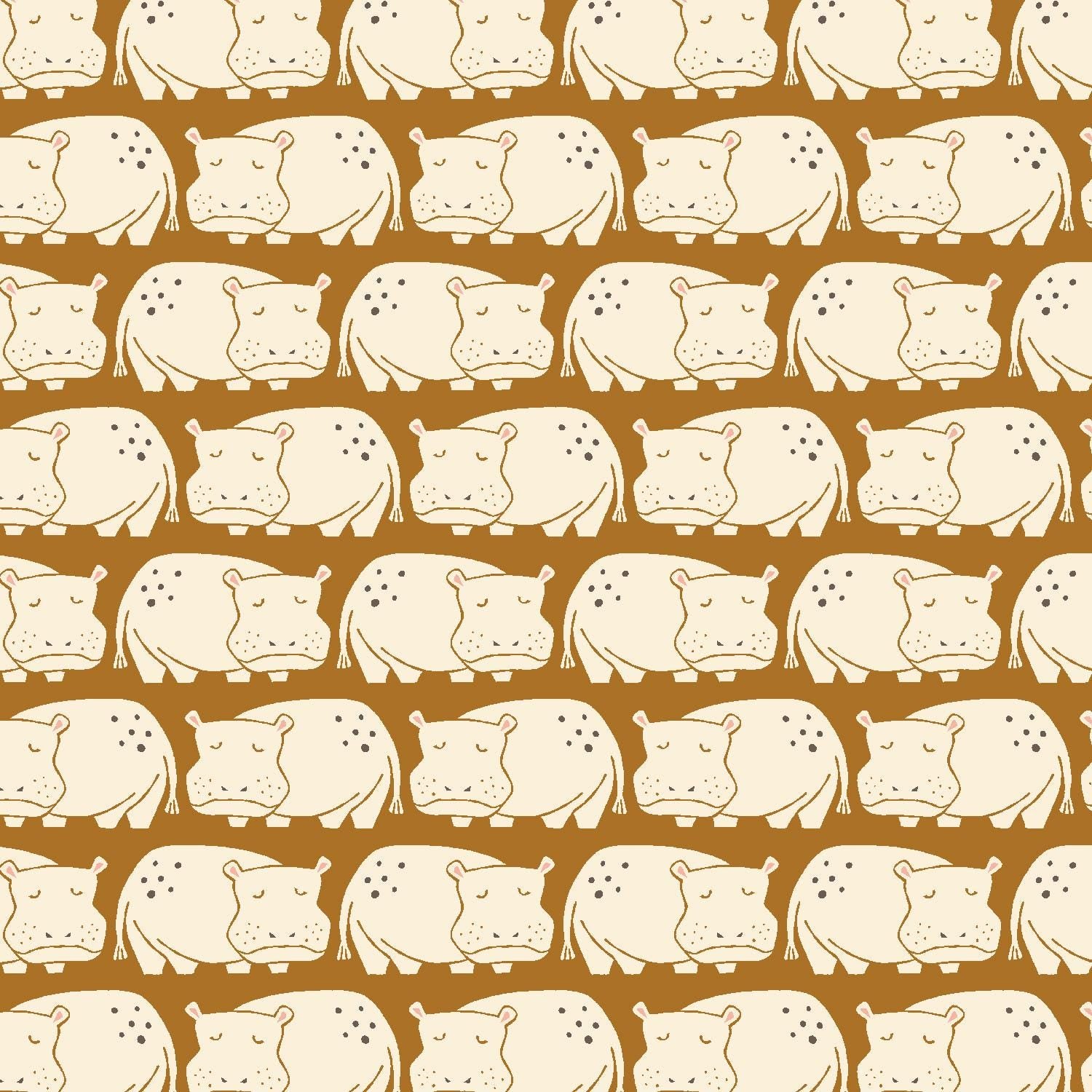 LV901-UM3 Rising Sun - Weary Hippo - Umber Fabric