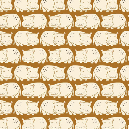 LV901-UM3 Rising Sun - Weary Hippo - Umber Fabric